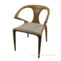 contemporary brown dining chair